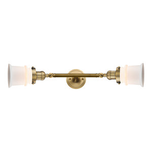 Innovations 208L-AB-G184 2 Vertical Bath Vanity Light Antique Brass