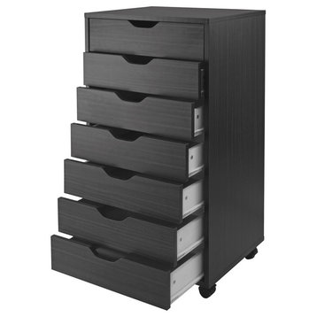 Winsome Wood Halifaxcabinet For Closet, Office, 7 Drawers, Black