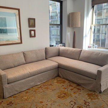Grey L-shape Couch Disassembly and Reassembly