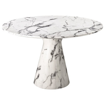 White Faux Marble Dining Table | Eichholtz Turner