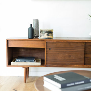 Living Room with Midcentury Modern Credenza