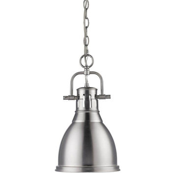 Golden Duncan Small Pendant with Chain 3602-S PW-PW - Pewter