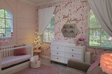 Inspiration for a transitional nursery remodel in Miami