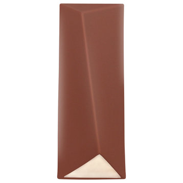 Ambiance Diagonal Rectangle LED Wall Sconce, Closed, Canyon Clay
