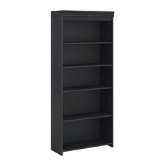 Fairview 5 Shelf Bookcase in Antique Black - Engineered wood