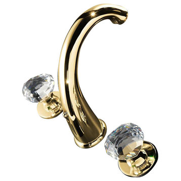 Rock Luxury Crystal Faucet, Polished Gold, Without pop-up drain