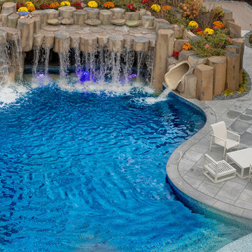 Backyard patio and lighting