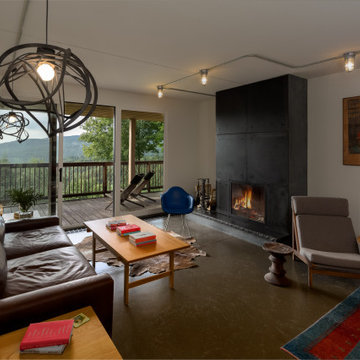 'Brutalist' Inspired Mountain Condo