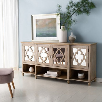 Safavieh Couture Juliette Mirrored Sideboard, White Washed