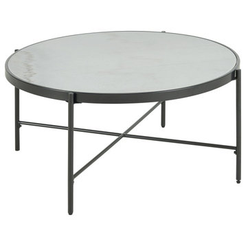 Carlo Round Coffee Table With Marble Top