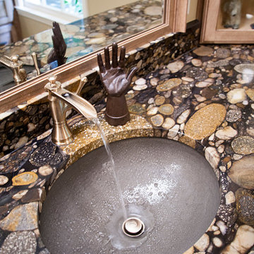 ADA Master Bathroom worthy of being an art gallery