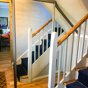Contrasting hallway and stairs
