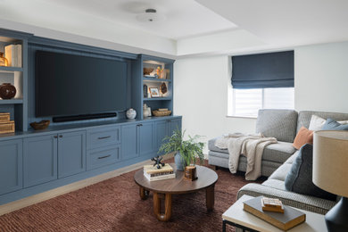 Inspiration for a transitional family room remodel in Denver