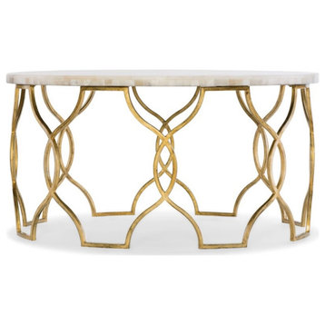 Beaumont Lane 36" Round Coffee Table in Gold