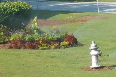 Photo of a full sun front yard landscaping in Atlanta.