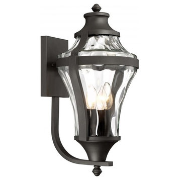 4-Light Outdoor Wall Lamp, Black