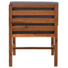 Modular Outdoor Acacia Armless Chair, Brown
