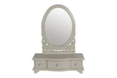 Belgravia Style Dressing Table Mirror in French Grey