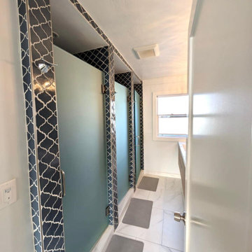 Modern Bathroom Remodel with Triple Shower Design