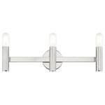 Livex Lighting - Livex Lighting Polished Chrome 3-Light ADA Bath Vanity - Exposed bulb sockets are fixed over polished chrome to create an eclectic look perfect for mid century modern or transitional spaces wanting an industrial touch.