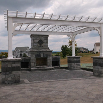 2014 Patio with Fireplace & Pergola