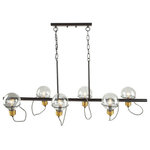 ArtCraft - ArtCraft AC11726BK Martina-6 Light Island in Industrial Style5.31 In Wide - The Martina Collection is so unique from a designMartina-6 Light Isla Black/Brushed Brass  *UL Approved: YES Energy Star Qualified: n/a ADA Certified: n/a  *Number of Lights: 6-*Wattage:60w E12 Candelabra Base bulb(s) *Bulb Included:No *Bulb Type:E12 Candelabra Base *Finish Type:Black/Brushed Brass