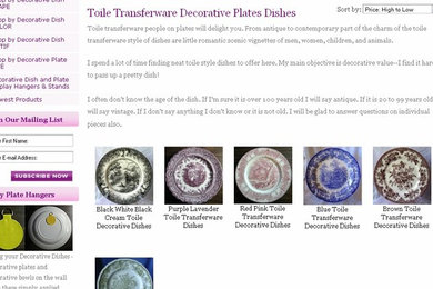 Toile Transferware Decorative Dishes and Plates