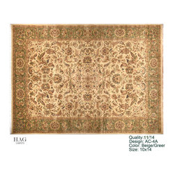 H.A.G. Hand Knotted carpet 11/14 Quality Beige/Green - Products
