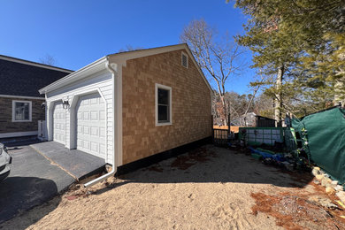 Inspiration for a coastal garage remodel in Boston