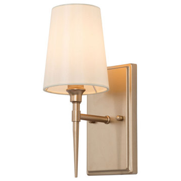 LNC Modern 1-Light Gold Wall Light With Fabric Shade