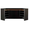 42 in. Corner Hutch (Sienna Walnut/Bronze)