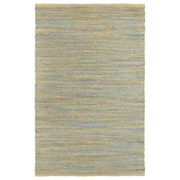 Contemporary Handwoven Natural Jute and Chenille Area Rug, 5'x7'9"