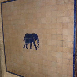 Blue Elephant Square Table - Products