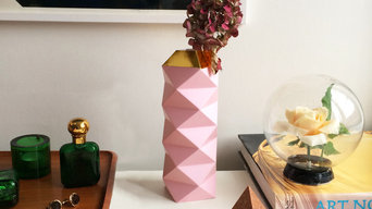 CHROME WAVES paper vase cover, Flesh+Blood