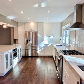 Kitchen remodeling with Ikea cabinets and Calacatta contertops