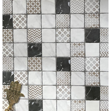 Milan 12 x 24 Ceramic Tile for Wall in Brown, Grey, and Black