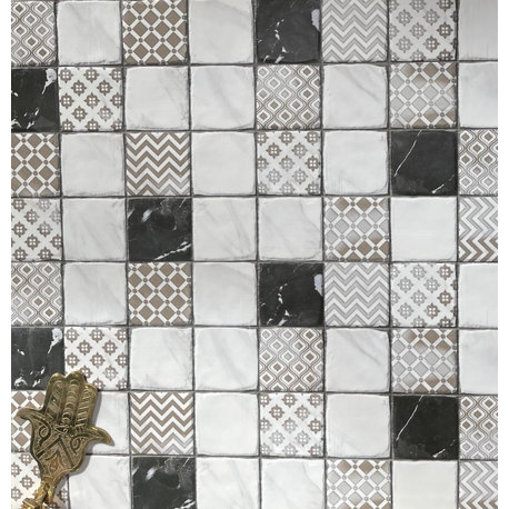 Milan 12 x 24 Ceramic Tile for Wall in Brown, Grey, and Black