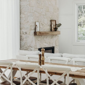 Irregular Foster Walling Interior Fireplace - Hampton Style Homes