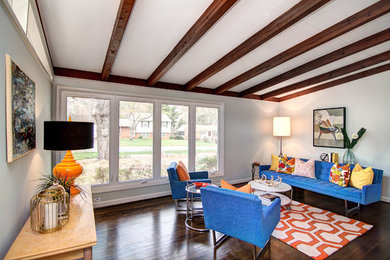 Inspiration for a 1960s living room remodel in Charlotte