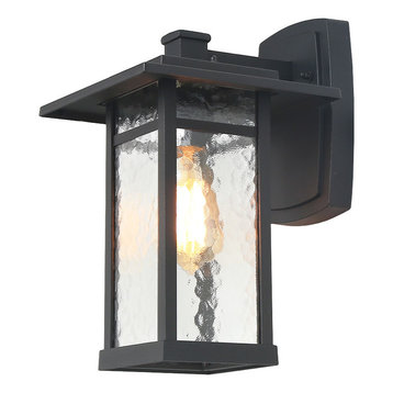 LNC 1-Light Transitional Exterior Outdoor Wall Sconces Black Wall Lamps