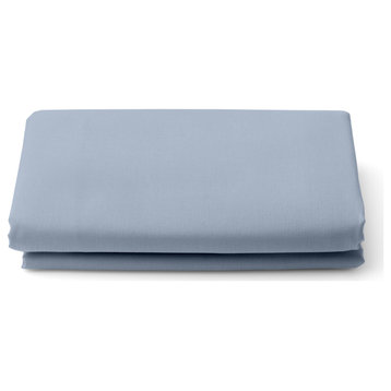 Organic Cotton Flat Sheet, Light Blue, Full, 90"x105"