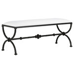 Currey and Company - Currey and Company 7000-0801 Bench, Rustic Bronze Finish - Currey and Company 7000-0801 Bench, Rustic Bronze Finish