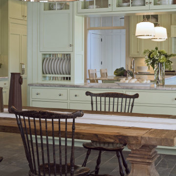Green Country Breakfast room, Farmhouse Breakfast room with Passthrough