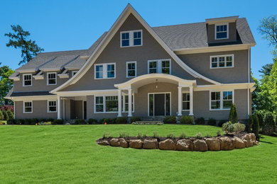 Example of an exterior home design in New York