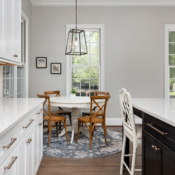 Transitional White Kitchen Design Matthews, NC