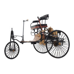 Mercedes-Benz 1886 AJ016 Yellow & Black Car Model - Decorative Objects And Figurines