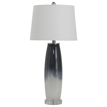 Ombre Table Lamp, Grey and White