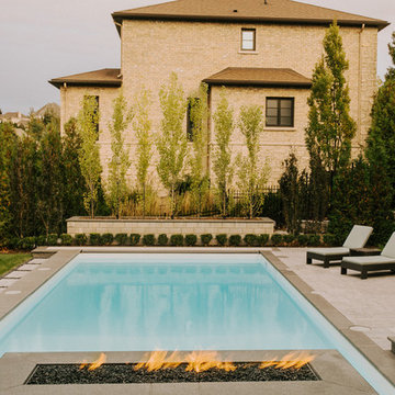 Natural Gas Fireplace and Raised Planter