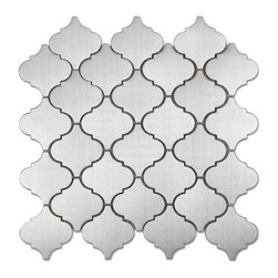 Arabesque Stainless Steel Metal Mosaic Tile - Mosaic Tile