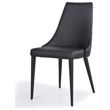 Mambo Leatherette Dining Chair - Black